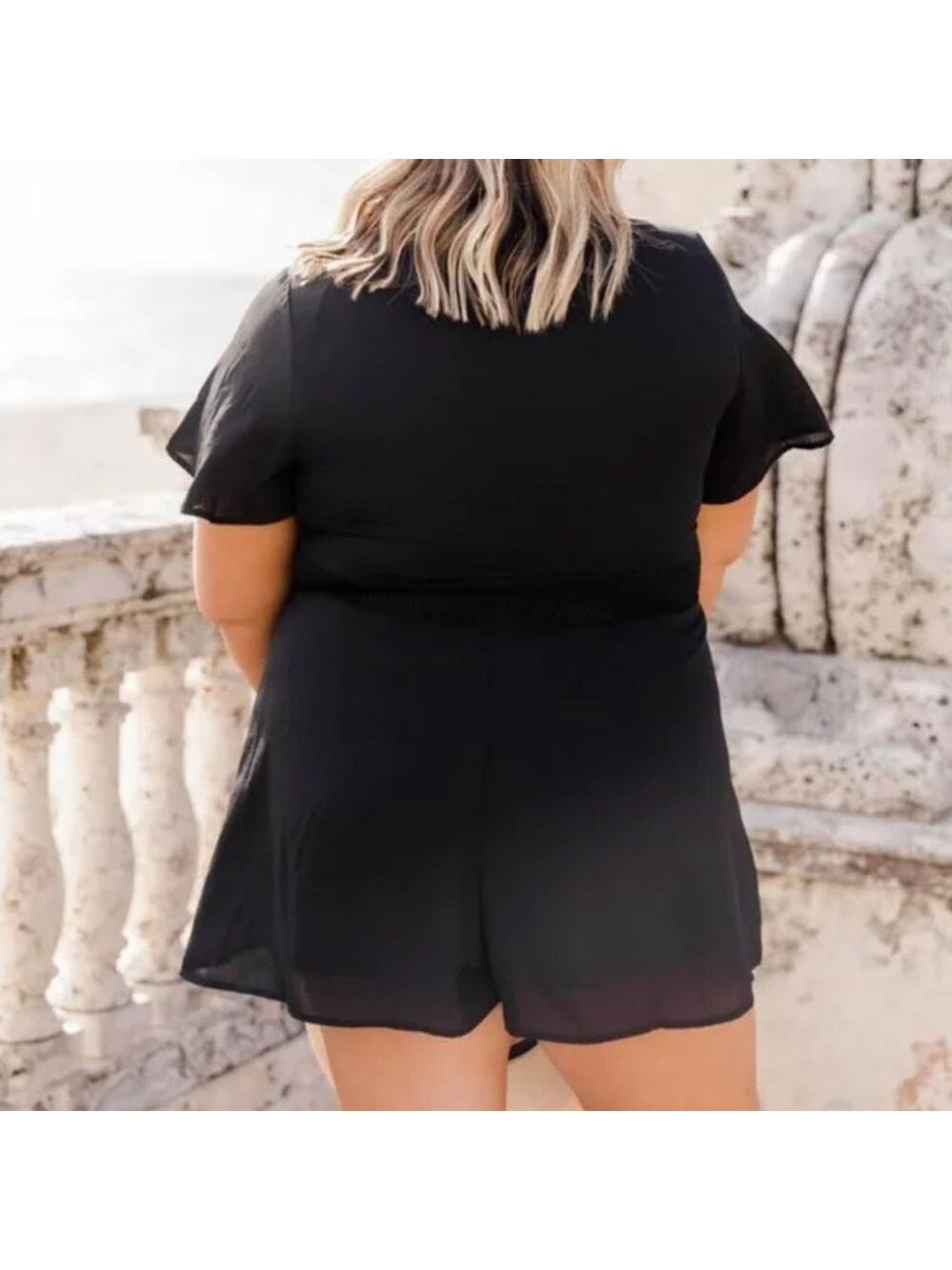 Pink Lily Black Romper Love For A Lifetime XL - Picture 4 of 15